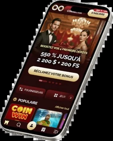 Loonie Gold sur smartphone : accueil et bonus